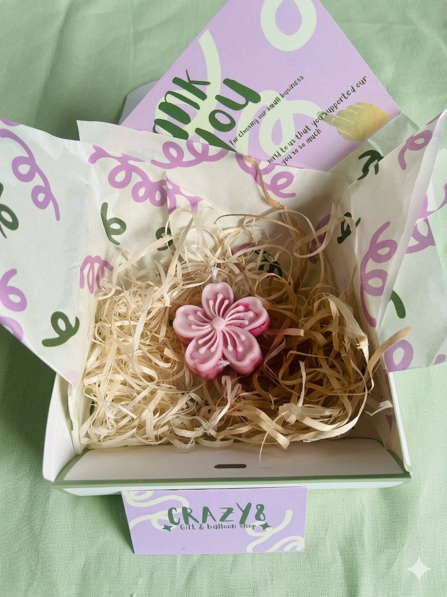 Marble Flower Candle