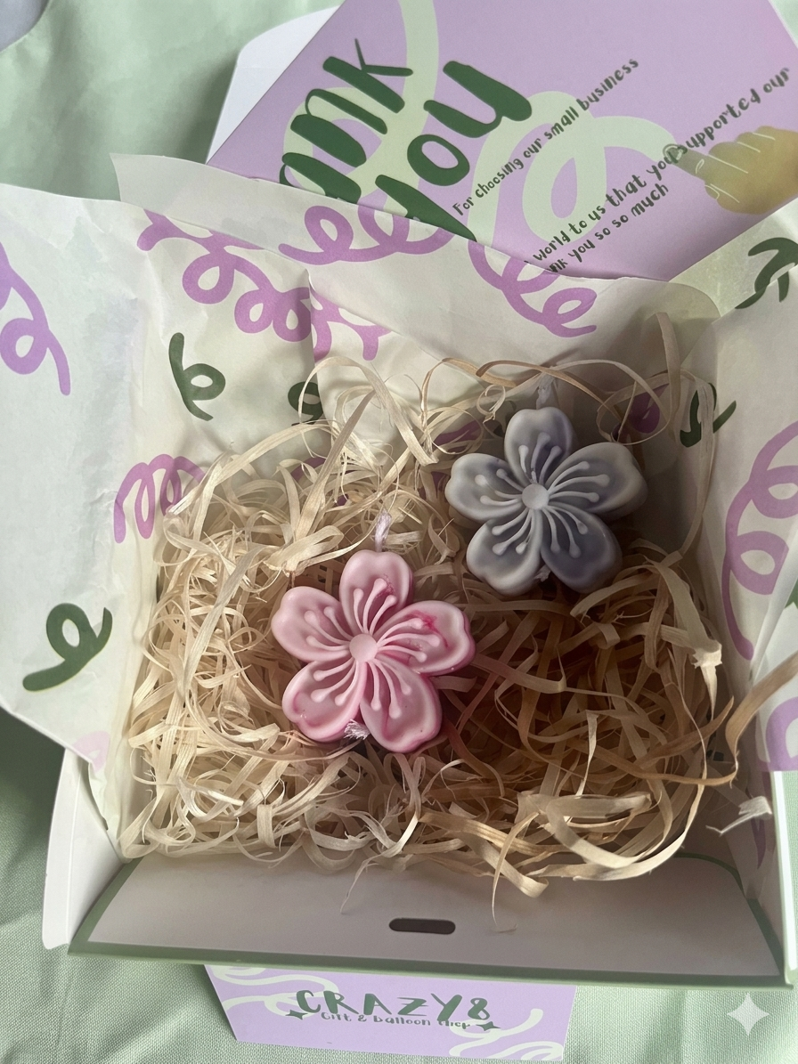 Marble Flower Candle