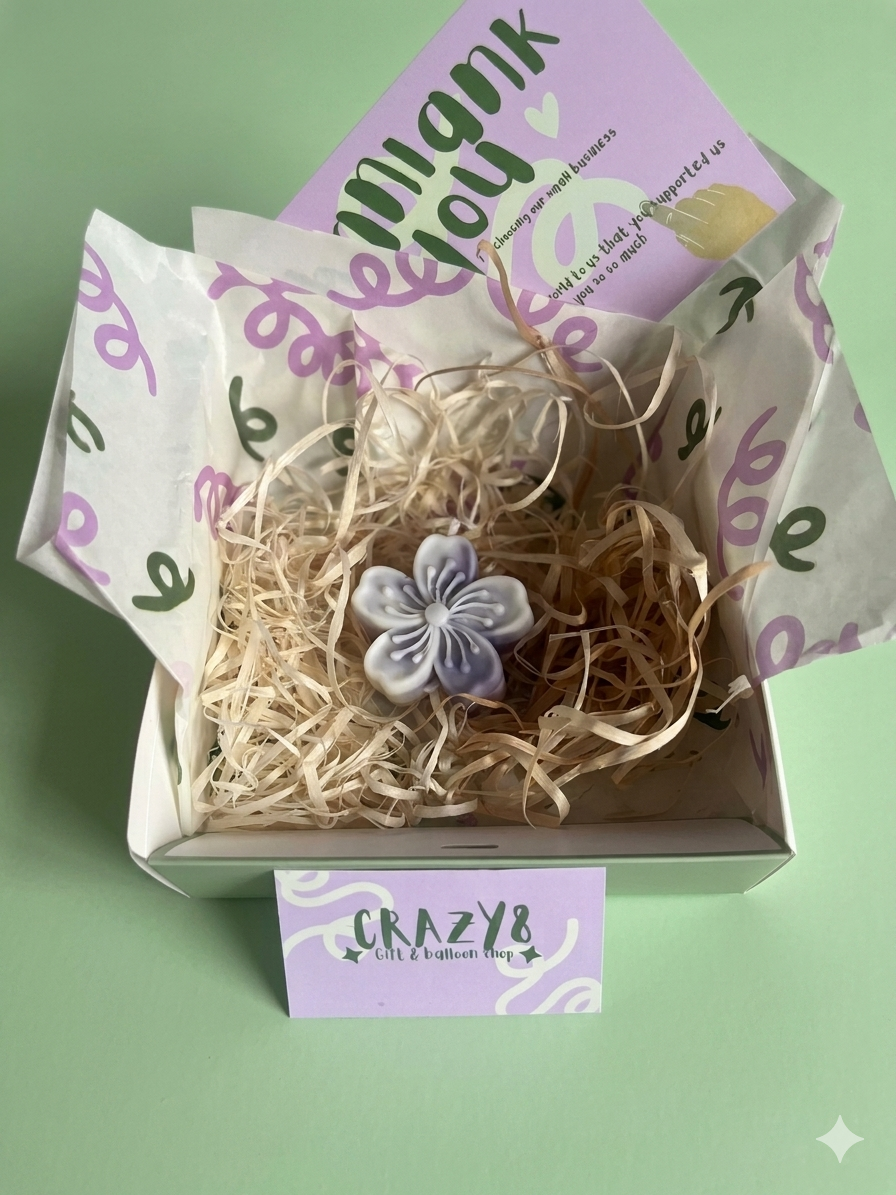 Marble Flower Candle
